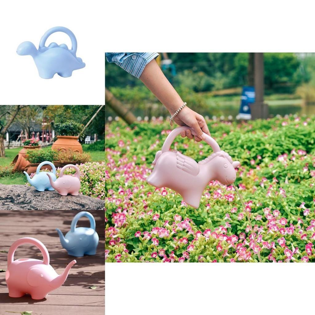 Colorful Gardening Watering Pot For Kids Cute Cartoon Elephant Design 1l Capacity
