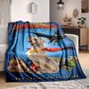 1pc Superhero Pets Flannel Throw Blanket - Lightweight Soft Warm All-Season Blanket for Sofa, Bed, Travel, Camping L1029193