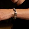 [Stainless Steel Bracelet] 304 Stainless Steel Link Bracelet - Modern Geometric Chain Unisex Jewelry - 1pc