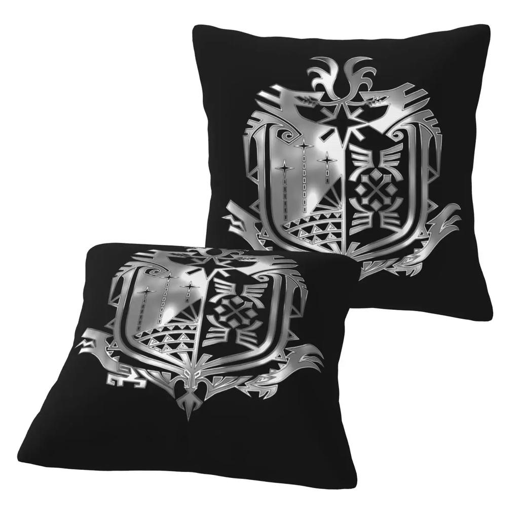 Monster Hunter World 1 2 Pcs Square Pillowcase Pillow Cover Cushion Zip Decorative Comfort Throw Pillow For Home Living Room