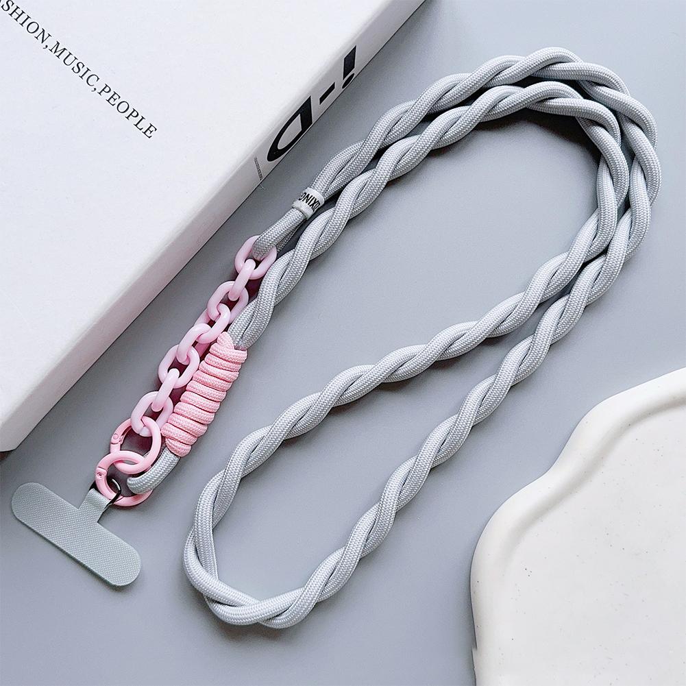 Niedliches Handy-Lanyard Durchmesser Outdoor Universalhülle Acryl Umhängeband Schulter Karten Halsband Clip Hängen Anti-Verlust Handgelenkschlaufe