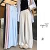 2025 Women's Blue Glutinous Rice Lazy Loose Wide-Leg Pants: Petite, Slimming, Summer Drape Design