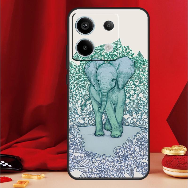 Cute Elephant Case For Xiaomi Redmi Note 13 Pro 12 11 9 10 Pro 12S 11S 10S 9S Redmi 12 10C 12C 13C Cover