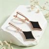 Black Dangle Earrings for Women Fashion Golden Accessories Everyday Jewelry