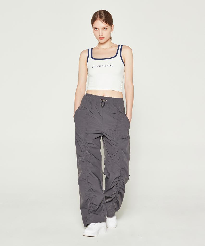 DAVE&DAZE Woven Shirred Pants Gray