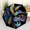 1pc Hummingbird's Dance in Vibrant Swirls Automatic Open/CloseUmbrella,Compact Umbrella for Men & Women Day Gift.A076