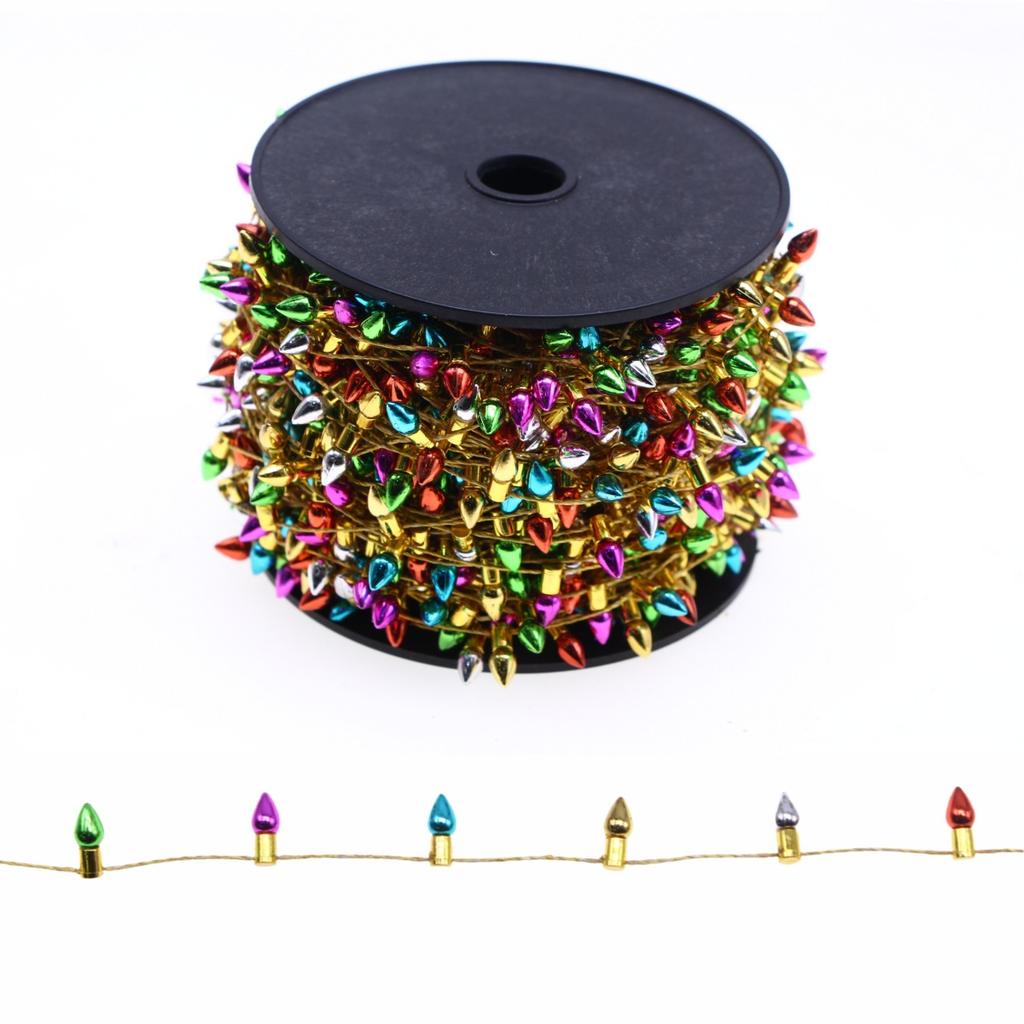 5M Mini Colorful Christmas Fairy Lights Fake Light String Dollhouse Decor Miniature Craft Furniture Accessory Pretend Play Toy