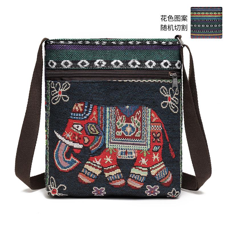 Kleine Tasche Damen Umhängetasche Canvas-Tasche Gewebte süße vielseitige Umhängetasche Handytasche Miao kleine Umhängetasche