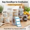 500 Pcs Premium Removable Freezer Labels - No Residue, Reusable & Waterproof | Perfect for Food Storage Containers, Mason Jars, Freezer Bags & Cold