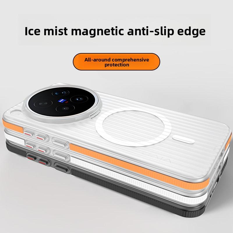 For VIVO X500 Pro Max Case Hard Transparent Magnetic MagSafe Anti-slip Protective Back Cover For VIVO X500 X500Pro Max Shell