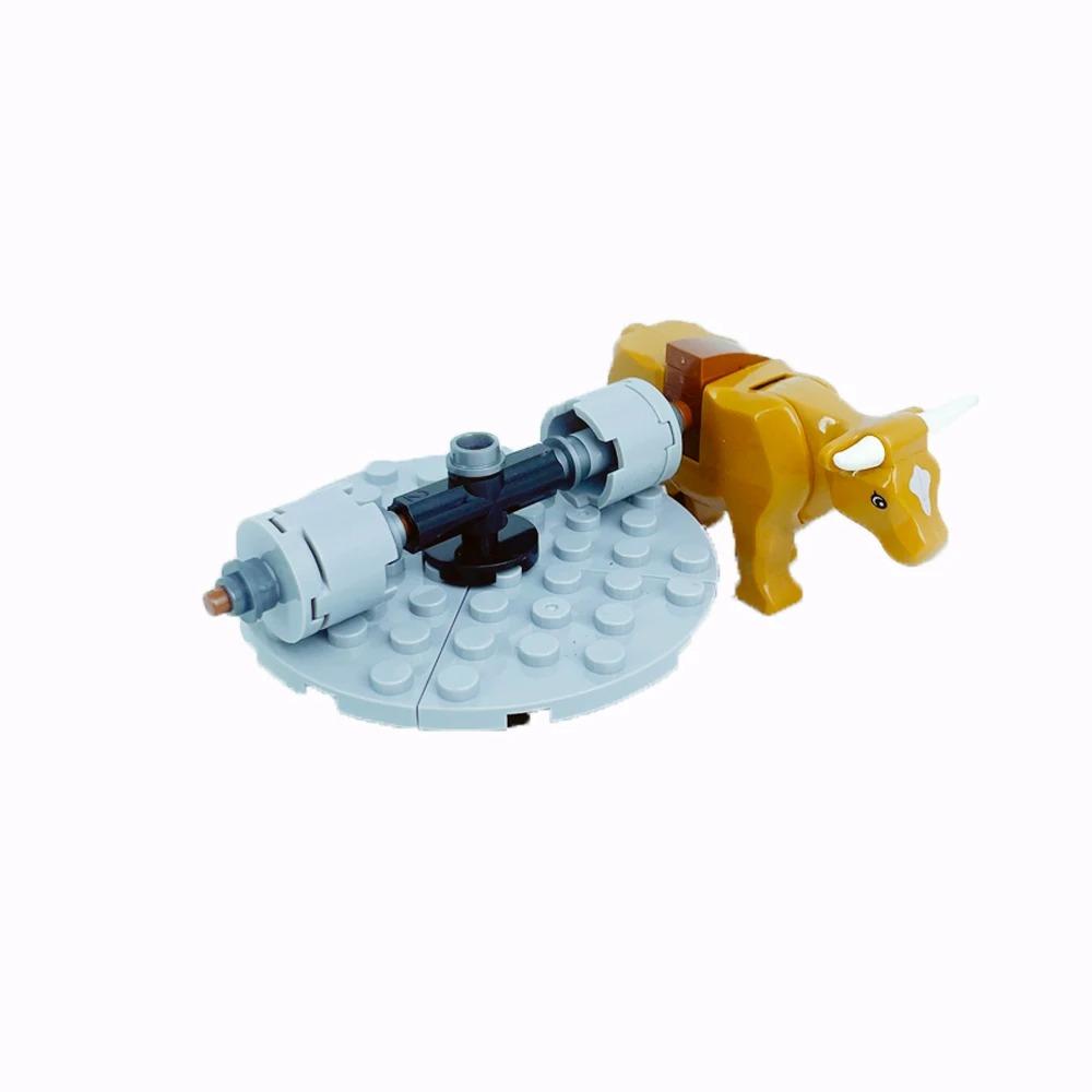 MOC Set Fermă Blocuri de Construcție Plantă Cultură Dovleac Grajd Cal Vaca Cerc Animale Oraș Vedere Stradală Cărămizi Model Jucării