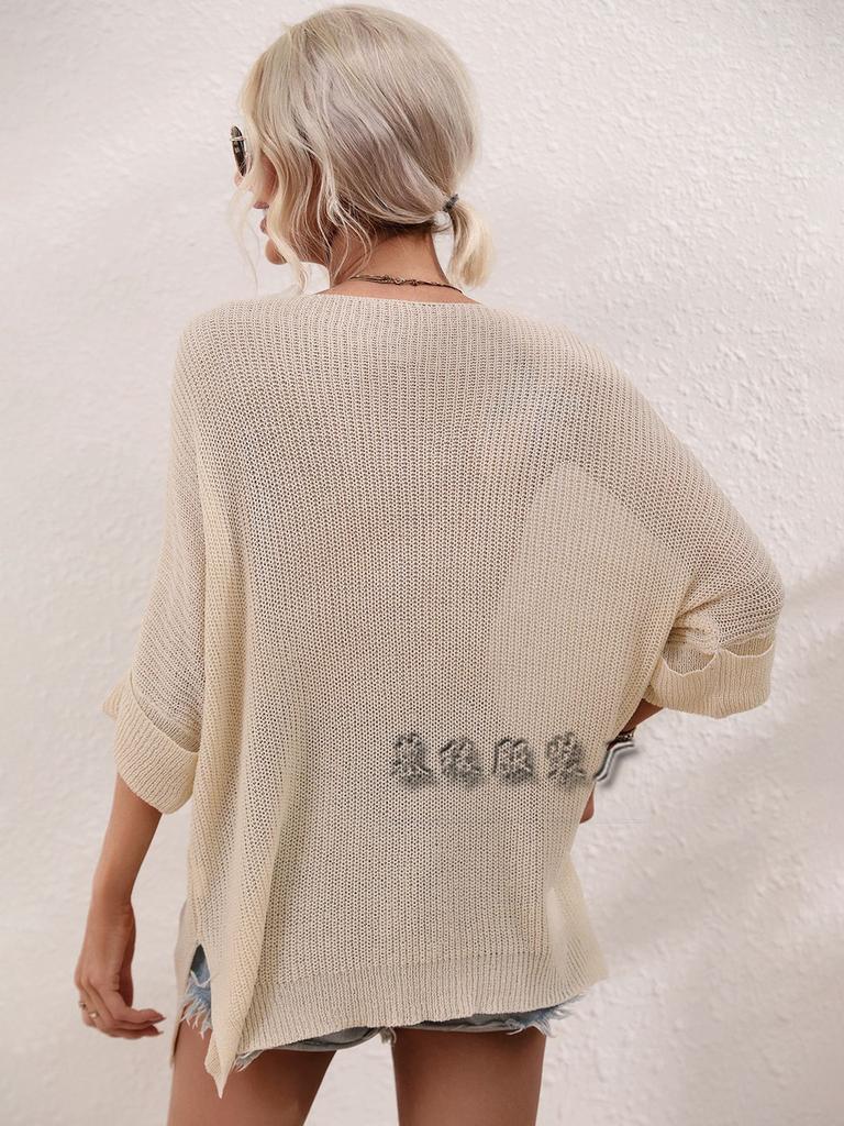 Spring/Summer New Women's Knit Loose Solid Color Imported Fashion Set Women's Knit Sweater