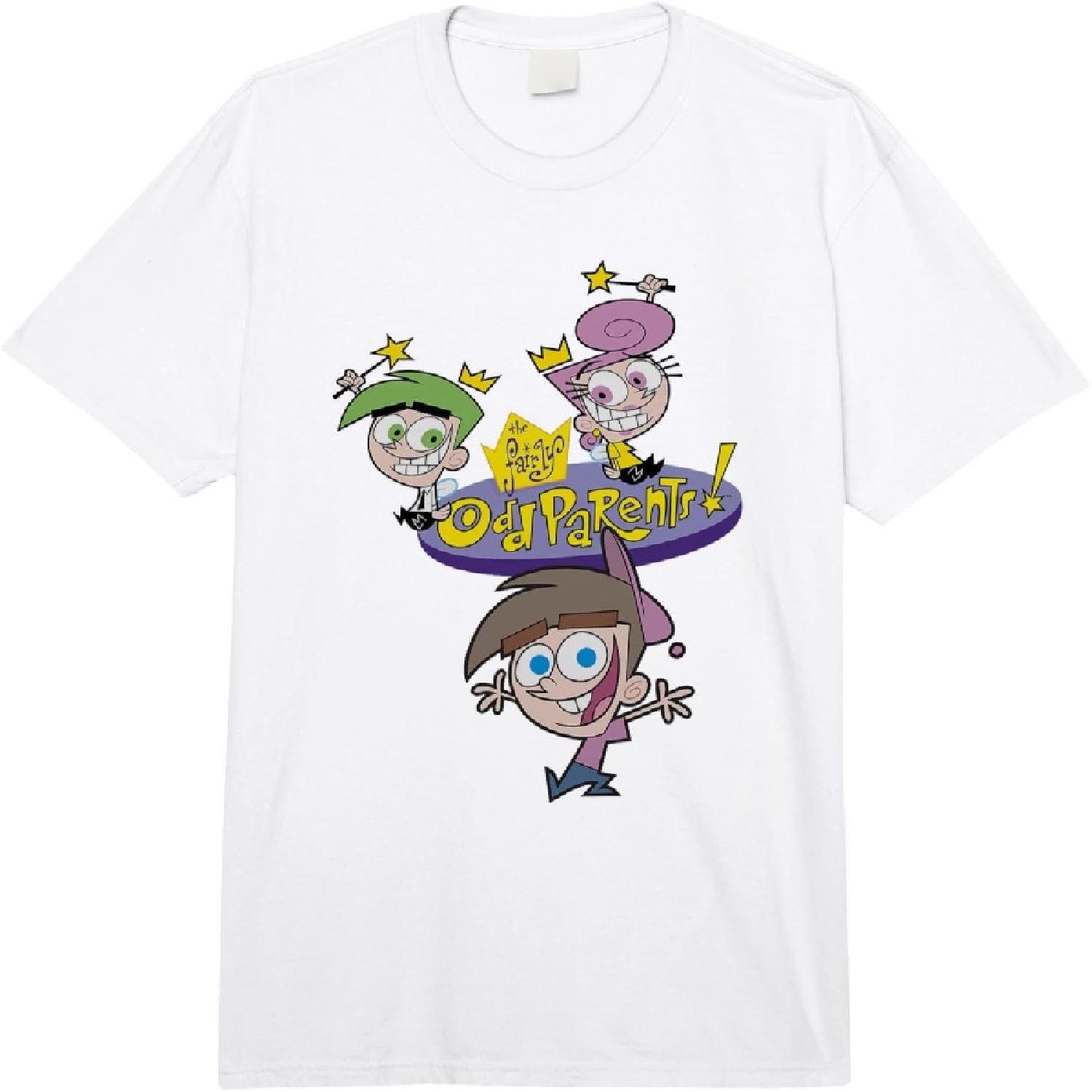 The Fairly OddParents Cosmo Wanda And Timmy Title Logo Comfort Colors Adult Heavyweight T-shirt S