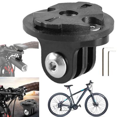 Bicycle Computer Holder Base Stable Camera Headlight Adapter Aluminum Alloy Bicycle Camera Light Mount for Garmin Edge Interface