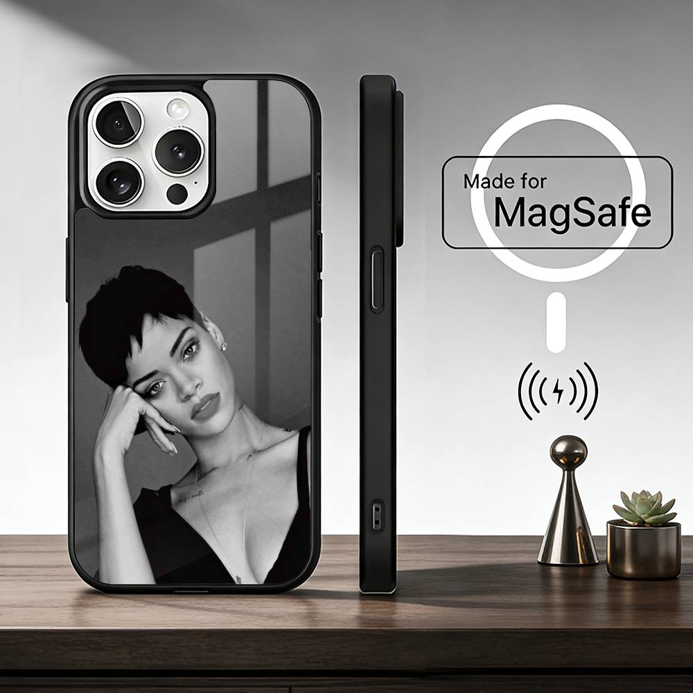 

Singer R-Rihanna For iPhone Case Wireless Charging Compatible for Models 17/16/15/14/13/12/11 plus pro Max iPhone14PRO