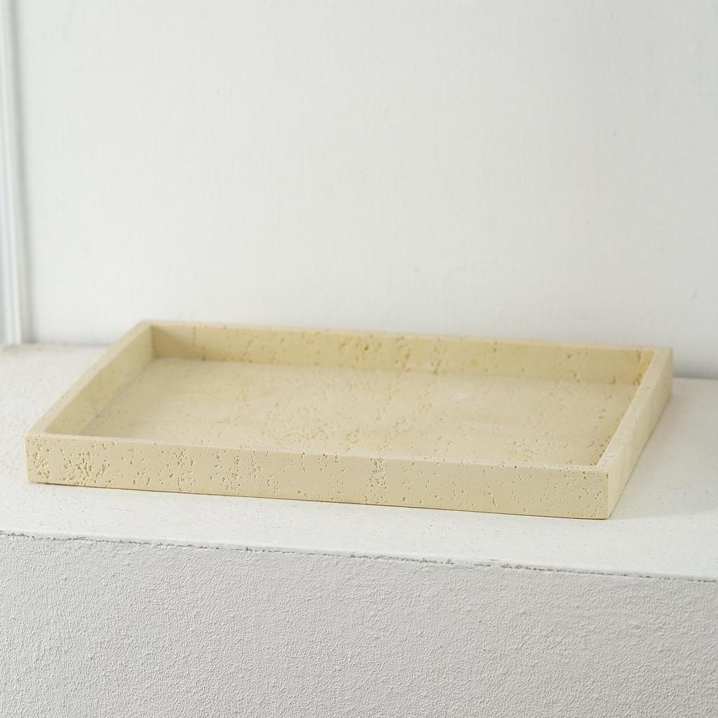 Set da Bagno in Pietra Wabi-Sabi: Bicchiere per collutorio, Portaspazzolino, Flacone per lozione, Diffusore, Portasapone e Vassoio.