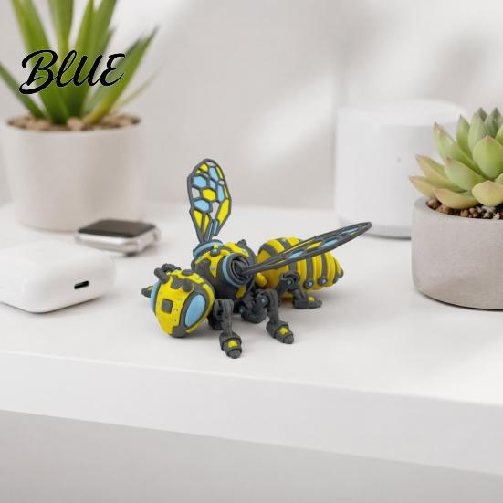Figura di Ape da Collezione Figurine Meccanica Stampata in 3D Ornamento Calabrone con Giunti Mobili Giocattolo Vespa Articolato Giocattolo Fidget Decorazione Insetto