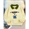 T-Shirt Kidsren's Autumn and Winter Clothing Tops Winter Fleece-Lined Thickeneded Warm Sweatshirts for Small and Medium-Sized Kidsren and Girls