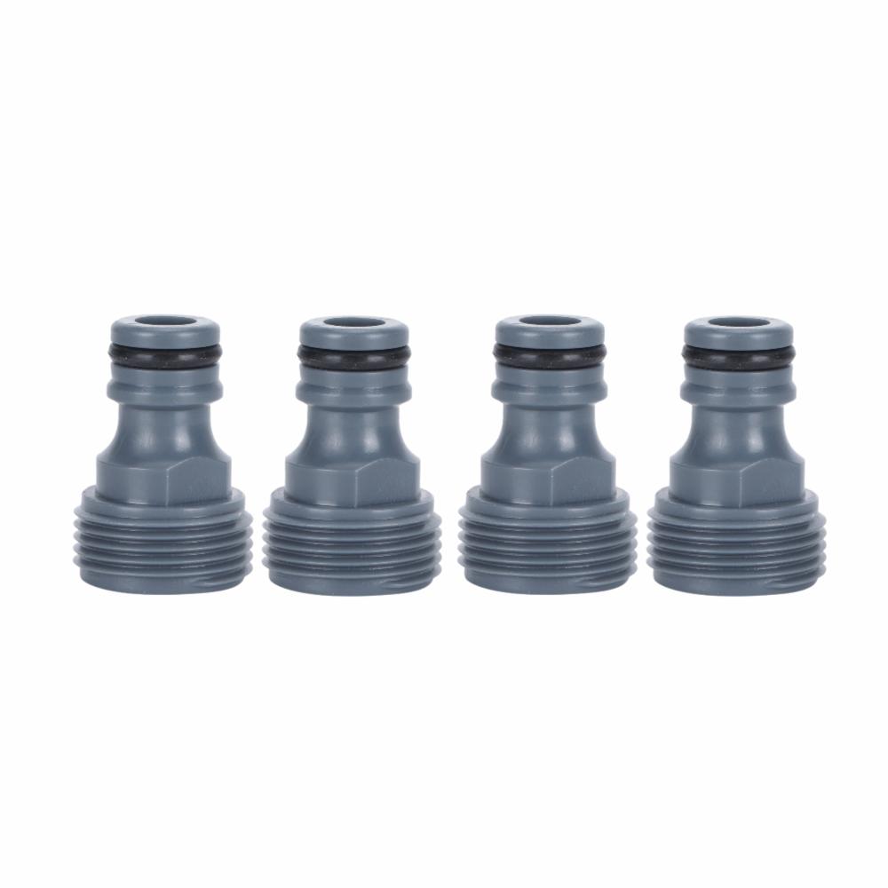 

4PCS G3/4Male Thread Garden Hose Quick Connector Plastic Quick Release Garden Hose Nipple Black Grey Quick Release Hose Fitting