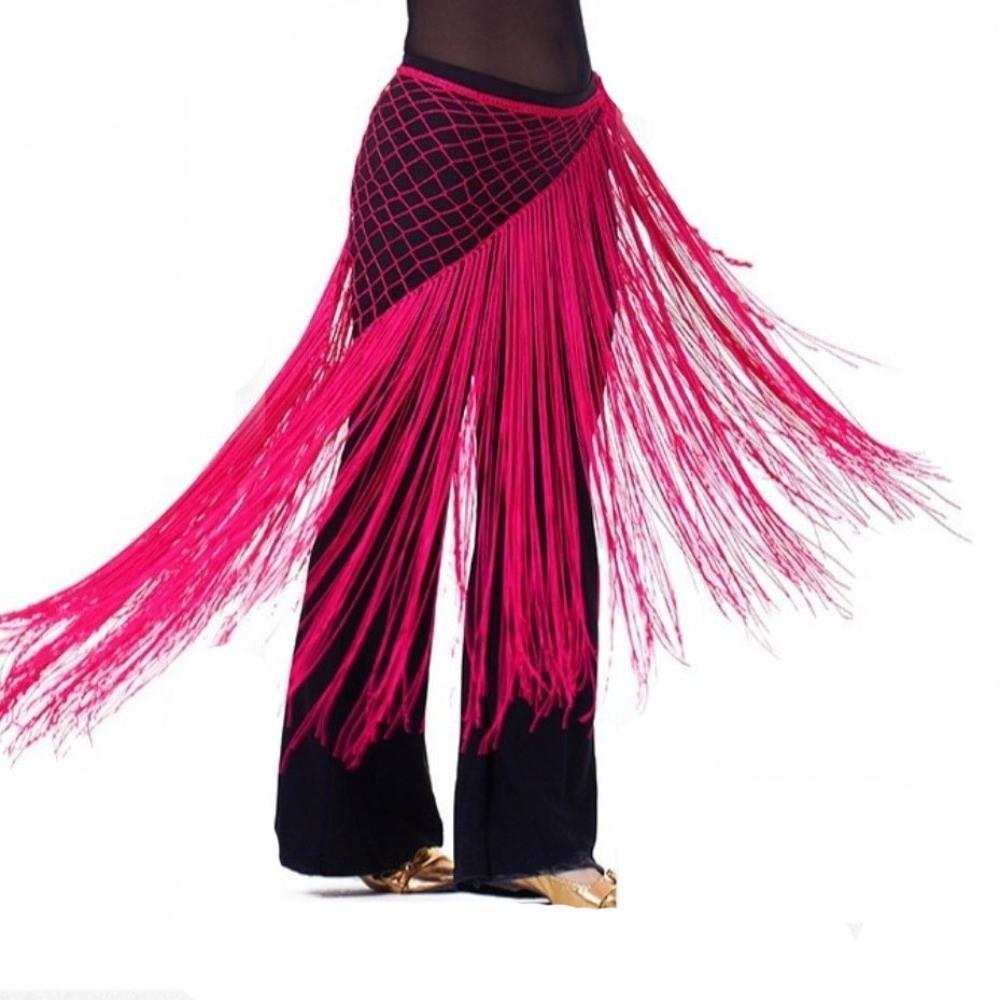 Hollow Dancing Waist Belt Long Tassel Belly Dance Waistband Sequin Waist Chain Dancer Accessories