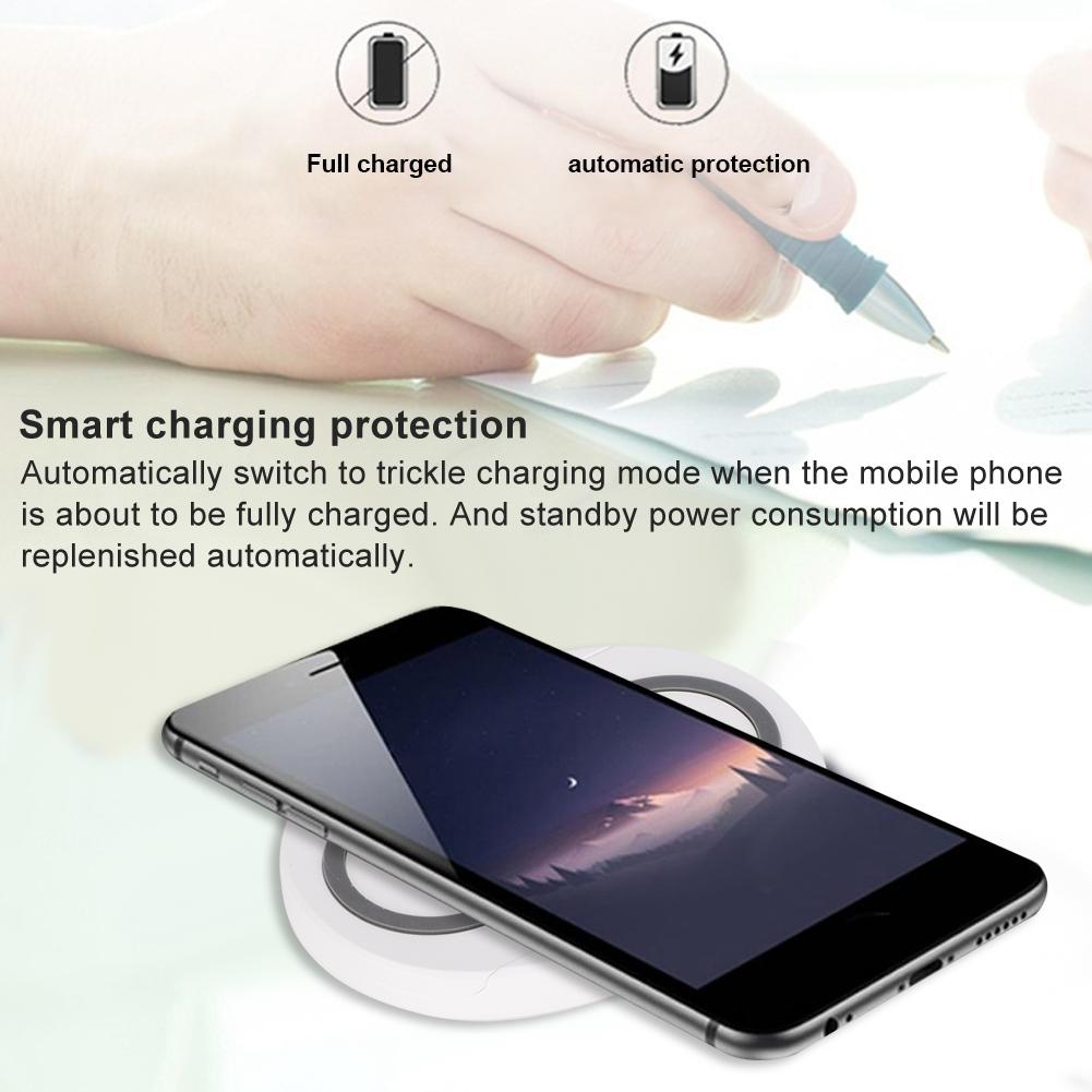 K8 Desktop Wireless Dual Charger Mobile Phone Fast Charging Base with Data CableWhite 5W