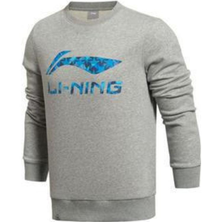 

Li Ning Серия Спортивный Стиль Жизни Пуловер с Принтом Большого Логотипа Длинный Рукав Удобная Модная Толстовка Унисекс Толстовка Светло-Цветочный-Серый AWDR607-1 XXXXL