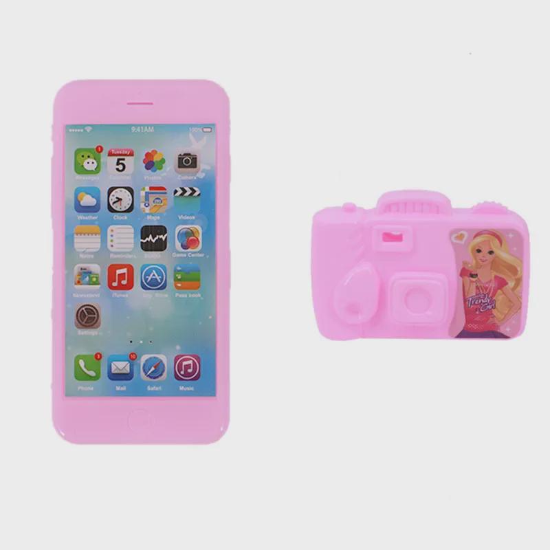 Barbie Puppen Spielset: Kopfhörer, Wiegenbett, Kamera, Skateboard für 26-30cm Puppen