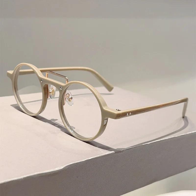 Vintage Optical Round  Anti Blue Light Glasses Women For Men Luxury Brand Designer Myopia Prescription Punk Eye Glasses Frames