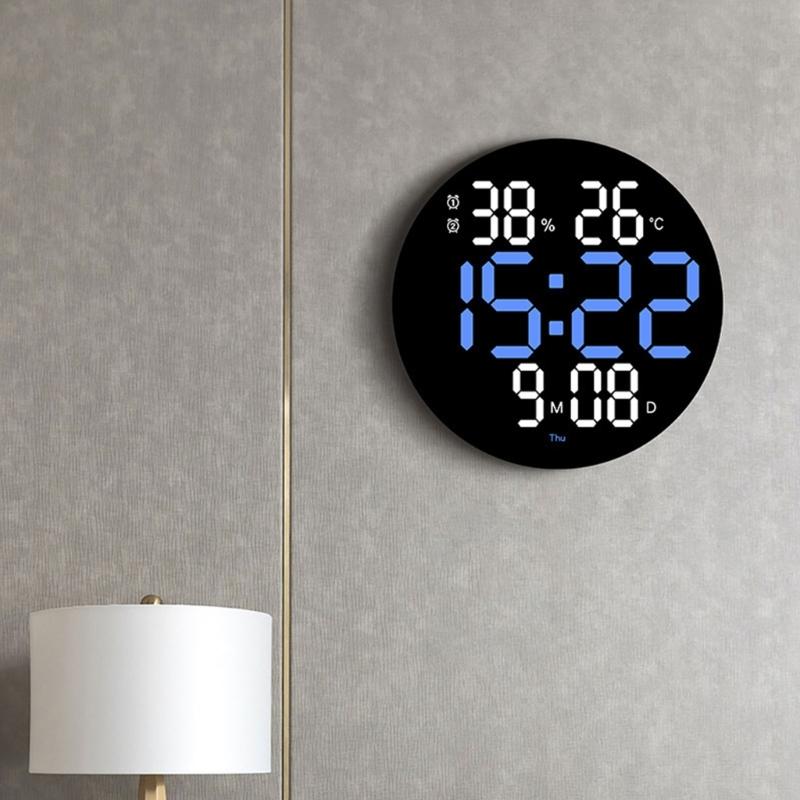 Modern LED Alarm Clock with Remote Control 10inch Display Screen Clear andEasy Read Digital Wall Clock