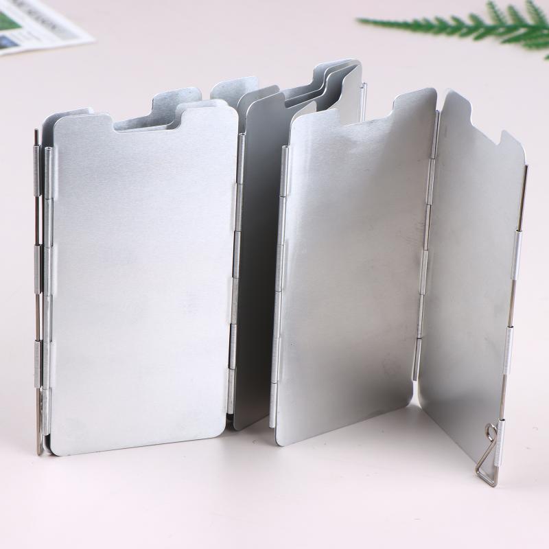 9 Plates Foldable Gas Cookers Wind Deflectors Outdoor Stove Wind Shield Camping Windscreen Stove Steel Wind Screen