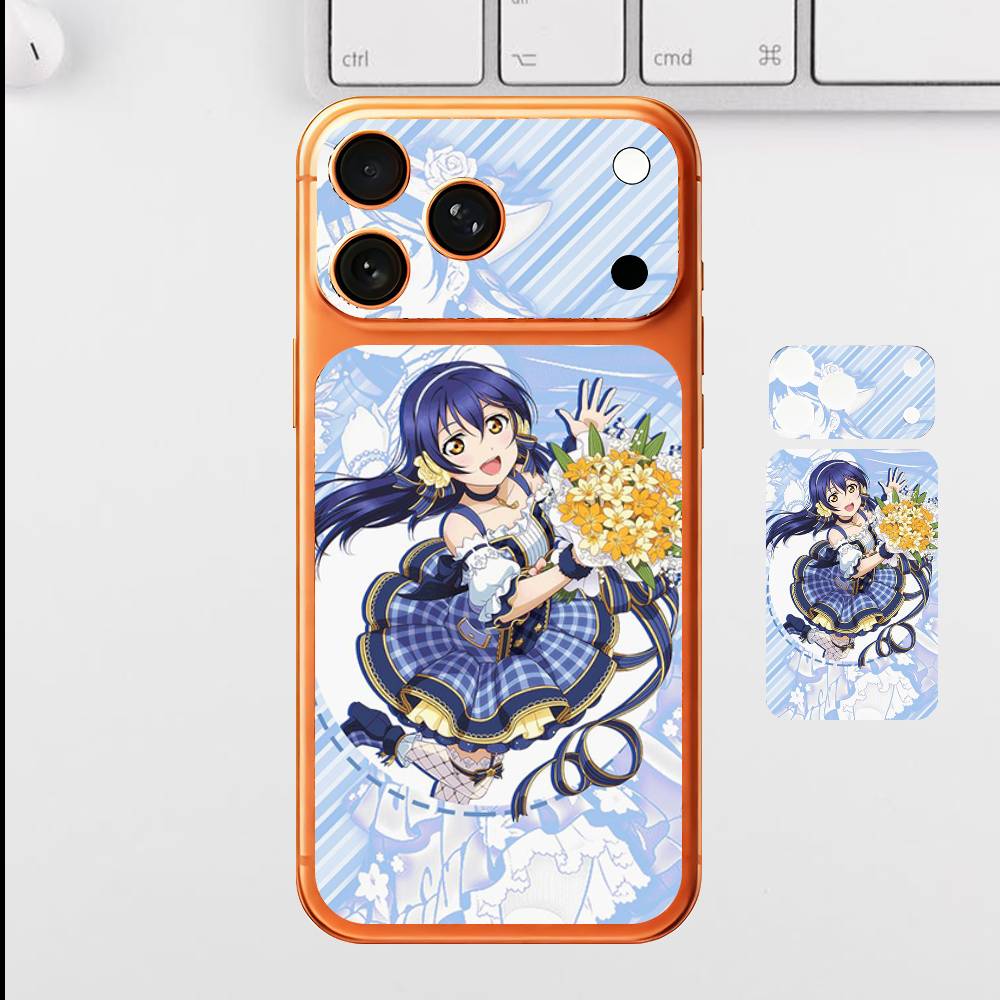Anime Cute U-Umi S-Sonoda For Iphone 17 Pro Max Back Protective Decorative Sticker Back Cover