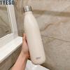 Tyeso 1000ml Stainless Steel Cola-Shaped Sports Water Bottle Vacuum Insulated Thermal Cup Portable Bike Bottle Travel Tumbler