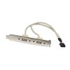 SinLoon Computer Cables Connectors New USB PC Motherboard Rear Panel Expansion Bracket To IDC Motherboard USB Cable Host Adapter [2-Piece Set] &