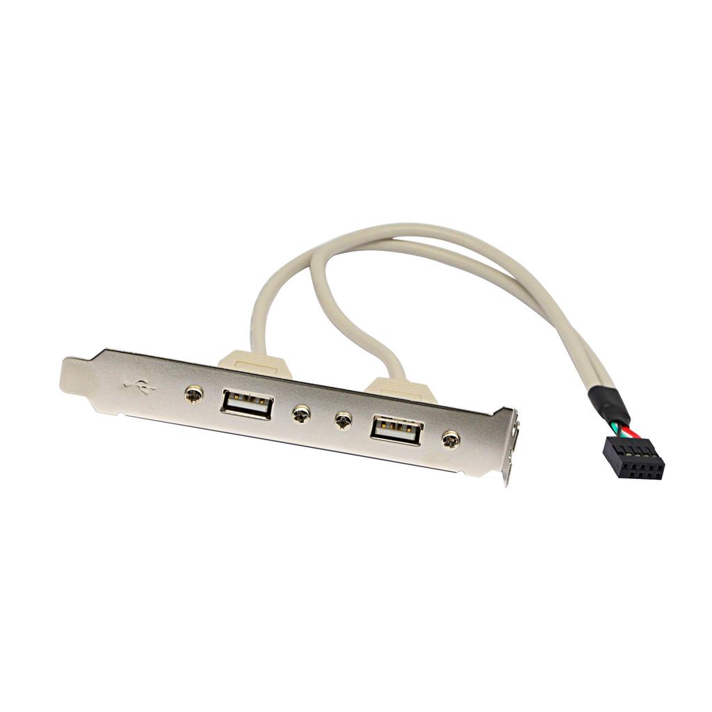 SinLoon Computer Cables Connectors New USB PC Motherboard Rear Panel Expansion Bracket To IDC Motherboard USB Cable Host Adapter [2-Piece Set] &
