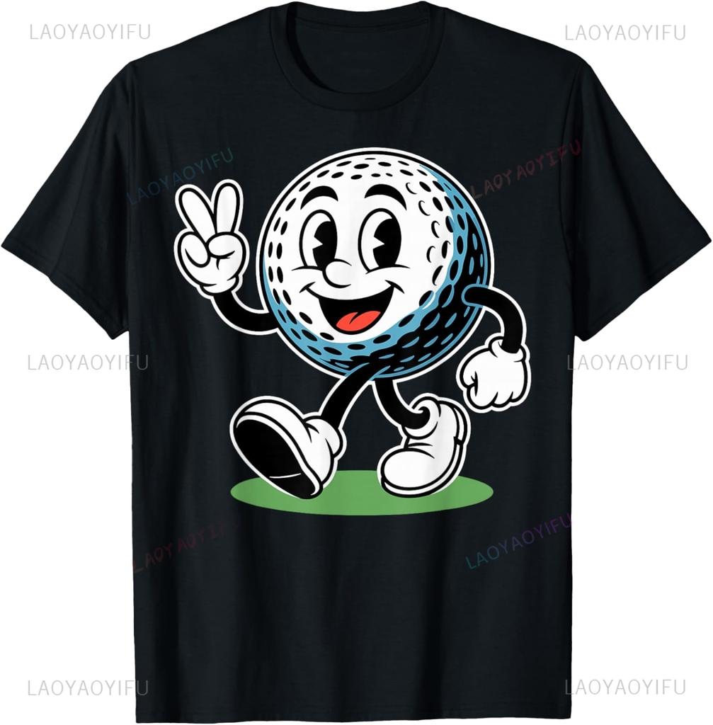 Dabbing Golf Ball Tee Kids Boys Dab Dance Golfing T-Shirt Kawayi Couple Y2k Funny Shirt Camisas Streetwear