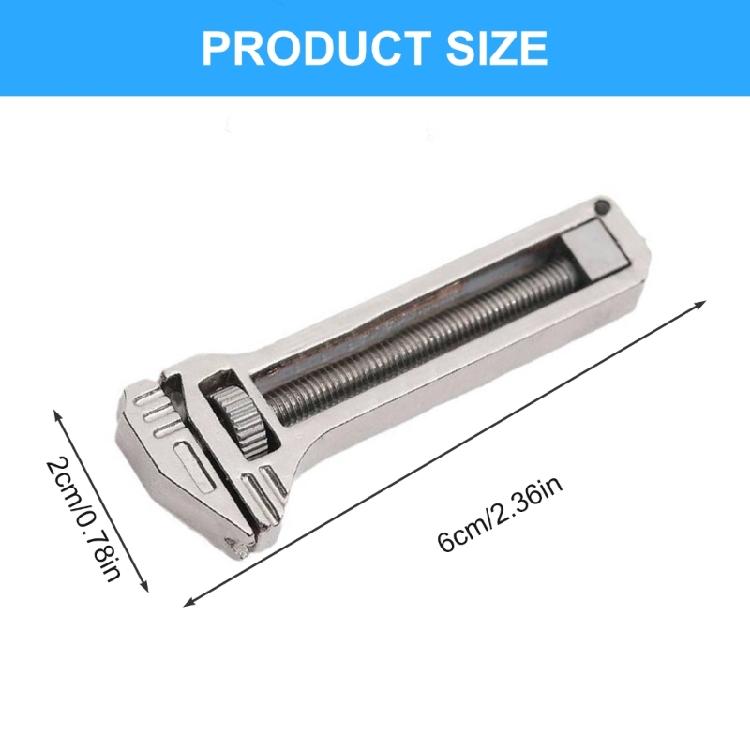 Ergonomic Aluminum Alloys Compact Keychain Pocket Wrench Tool For Bolt Tightening Nail Removal Beverage Opening Tasks