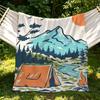 Camper Forest Pattern Blanket Suitable For Sofas Beds Offices Cars Outdoor Travel An Ideal Gift For Friends Family