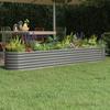 VidaXL Raised Garden Bed Flower Pot Planter Box Raised Bed Patio Terrace Outdoor Galvanized Steel 260x40x36 Cm 318879