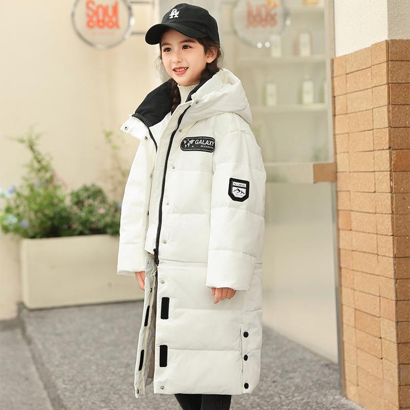 

Детский пуховик, зимнее плотное пальто средней длины для девочек