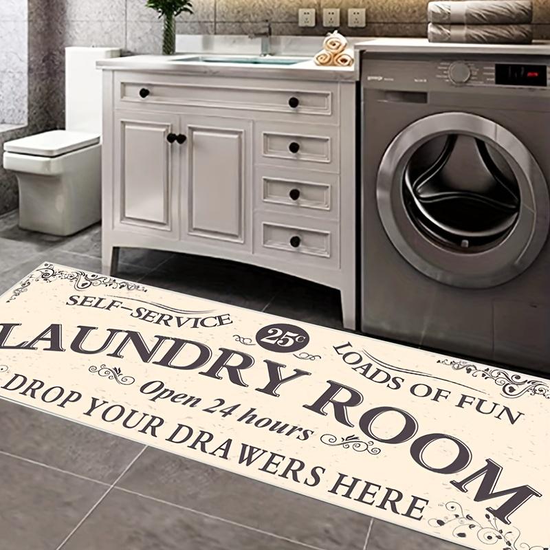 1 Stück rutschfeste, wasserdichte, ölbeständige und schmutzabweisende Wäschebodenmatte – maschinenwaschbar und wasserabsorbierend.