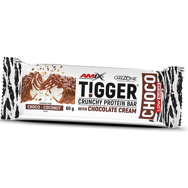 Низкоуглеводный протеиновый батончик, TiggerZero Choco Protein Bar, Amix Nutrition 60г (14135004)
