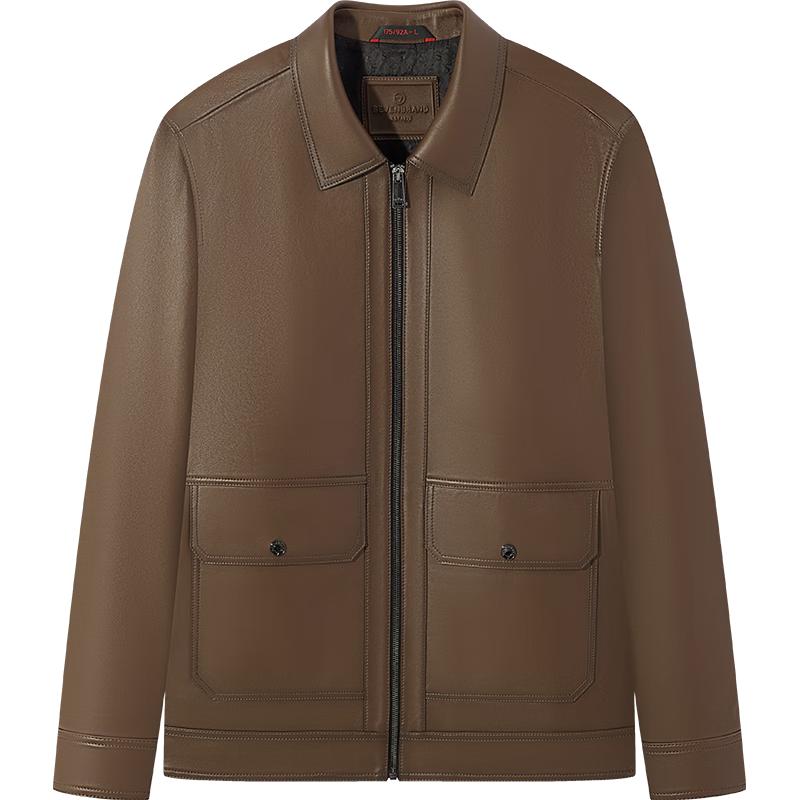 

Qipai Мужская куртка из овчины в деловом повседневном стиле XL 180/96A