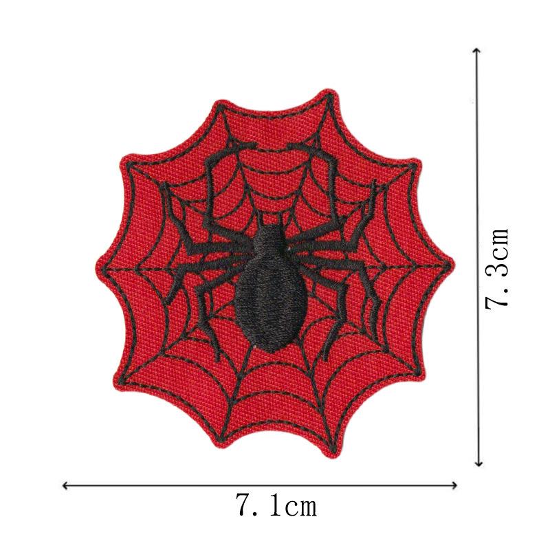 Red Cartoon Spider Decorative Embroidered Patch for Clothing