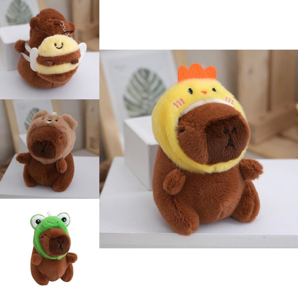 Fluffy Capybara Plush Keychain Featuring Multiple Adorable Styles For Kids And Adults Alike