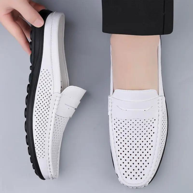 Fashion Half Men's Shoe Soft Mules Slides Sabot Outdoor Trend 2025 Y2k Comfortable Fun Low Price High Quality Fashion Pvc Male Slipper