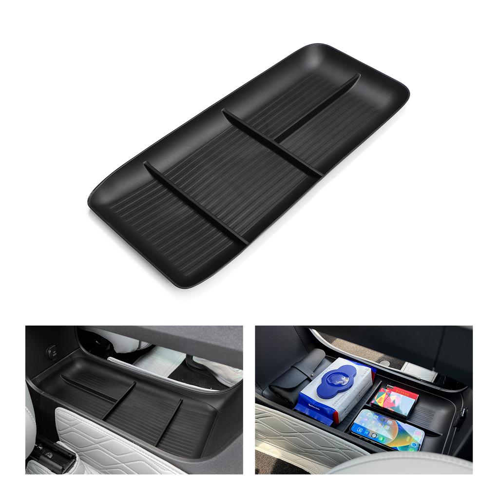for NIO EL6 ES6 2023 2024 Center Console Storage Box TPE Car Central Lower Layer Tray Organizer Accessories Tidying