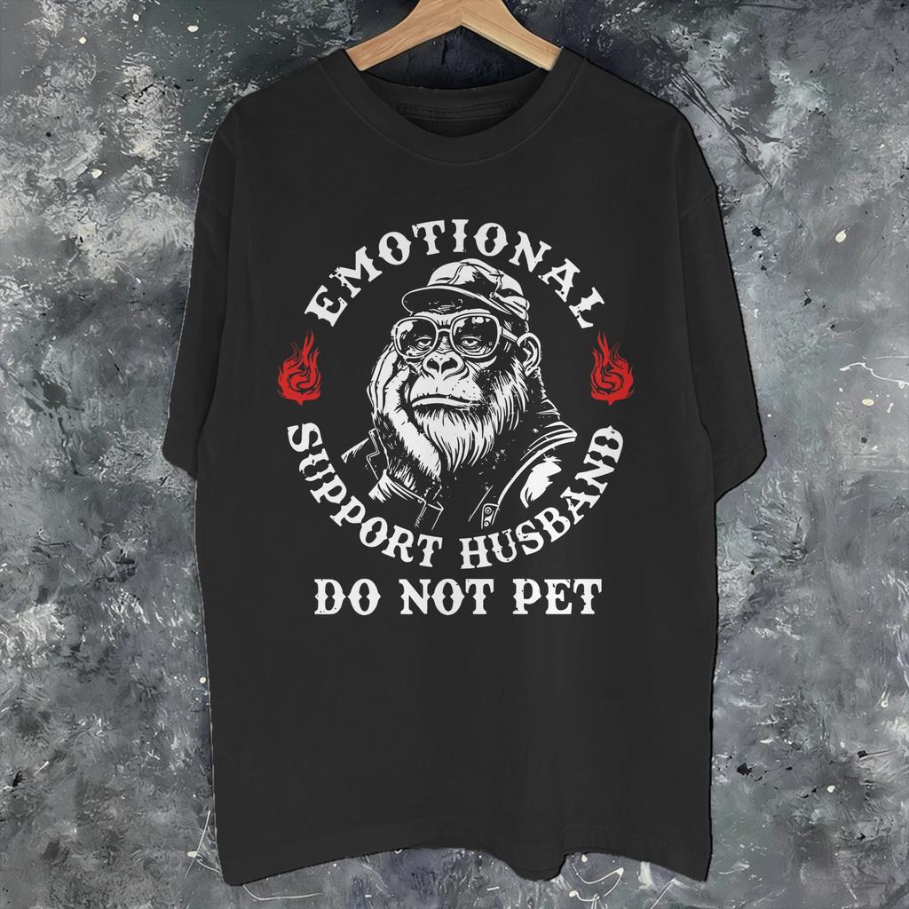 Emotional Support Ehemann Nicht streicheln T-Shirt Für Unisex Wounisex Geschenk T-Shirts 100% Baumwolle Kleidung
