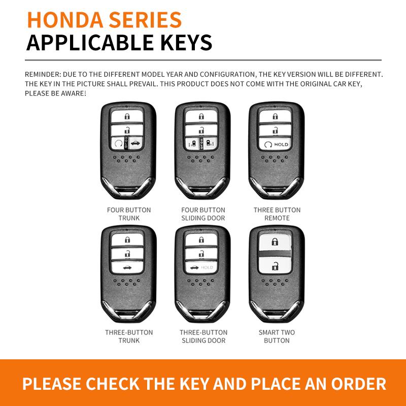 Zinc Alloy Car Smart Remote Key Case Cover Shell For Honda Vezel City Civic Jazz BRV BR-V HRV Protector Fob Keychain Accessories