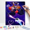 Disney WallE EVE digital oil painting diy handpainted coloring painting home decoration gift for lover romantic starry sky wall art