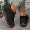 Fashion New Women's Winter High Top Flat Sole Cotton Boots Soft Sole Non Slip Light Plush Warm Slip-On Snow Boots Elderly Cotton Boots